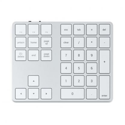 Satechi Aluminum Bluetooth Extended Keypad - безжична Bluetooth клавиатура за MacBook (сребрист) 