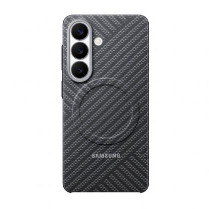 Оригинален кевларен кейс с MagSafe за Samsung Galaxy S26 - Samsung Carbon Magnet Case EF-KS942SSE (сив)