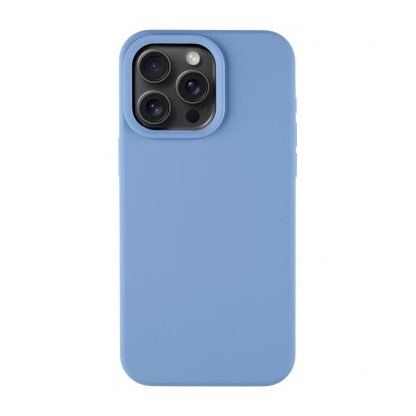 Силиконов калъф с MagSafe за iPhone 15 Pro Max - Tactical MagForce Velvet Smoothie Cover (син)