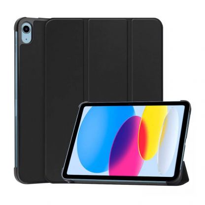 Кожен кейс и поставка за iPad 10 (2022), iPad 11 (2025) - Techsuit FoldPro Leather Case (черен)
