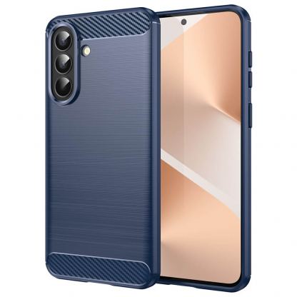 Тънък силиконов (TPU) калъф за Samsung Galaxy A57 5G - Techsuit Carbon Silicone Case (син)