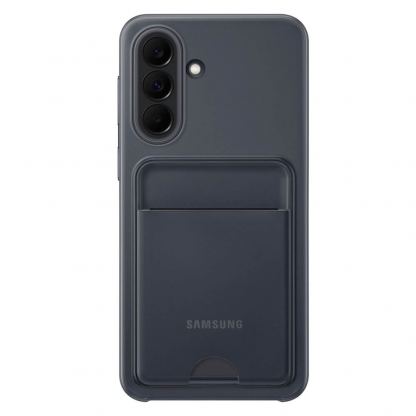 Оригинален силиконов кейс с джоб за кредитна карта за Samsung Galaxy A37 5G - Samsung Card Slot Cover EF-OA376TBEGWW (черен)