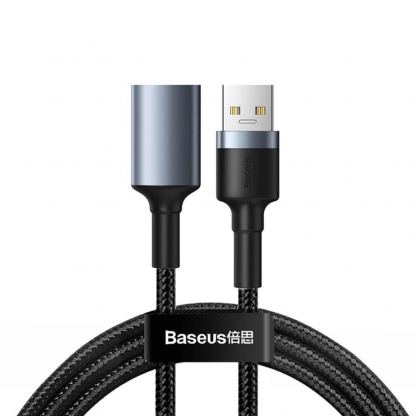 Baseus Cafule USB-А 3.0 Male to USB-А 3.0 Female Extension USB Cable - удължителен USB кабел с въжена оплетка (100 см) (тъмносив)